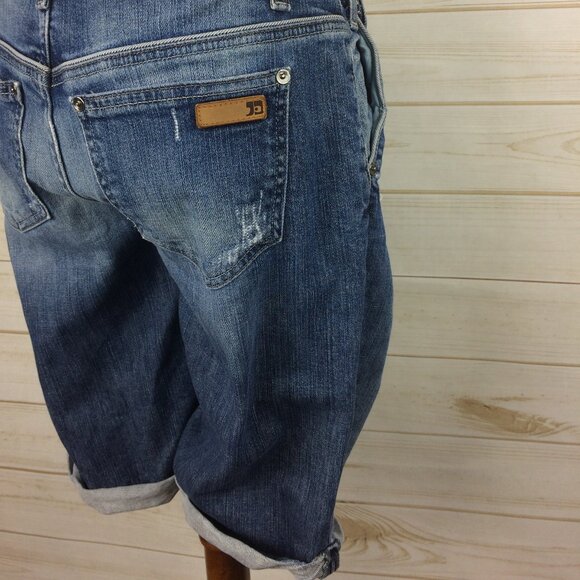 Joe's Destroyed Rolled Jean Bermuda shorts Klum wash Size W28 - Picture 9 of 14